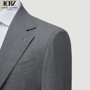 Quality Customized Logo Printing Men's Slim Fit Wool Suit for Formal Groom's Wedding Dress wholesale