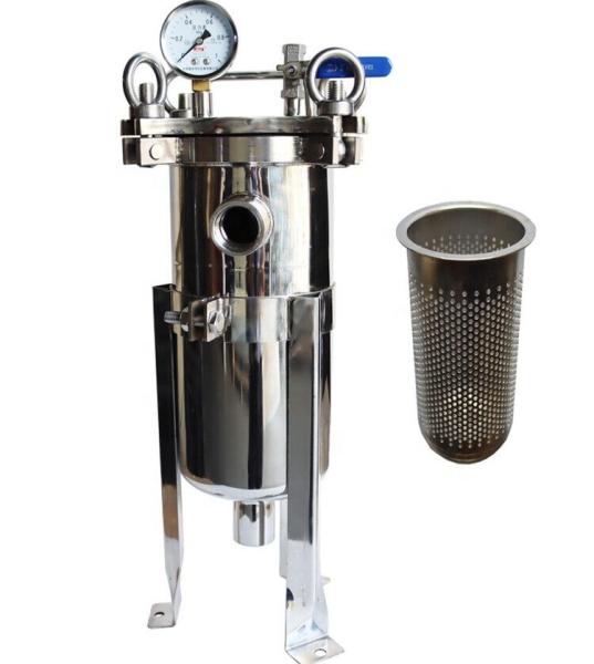 316L 5um Top Inlet Bag SS Water Filter Housing for Water Treatment 62KG