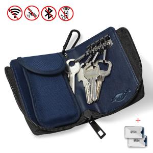 Quality Blue Nylon Faraday Key Wallet Signal Blocking Room Keys Card Holder wholesale