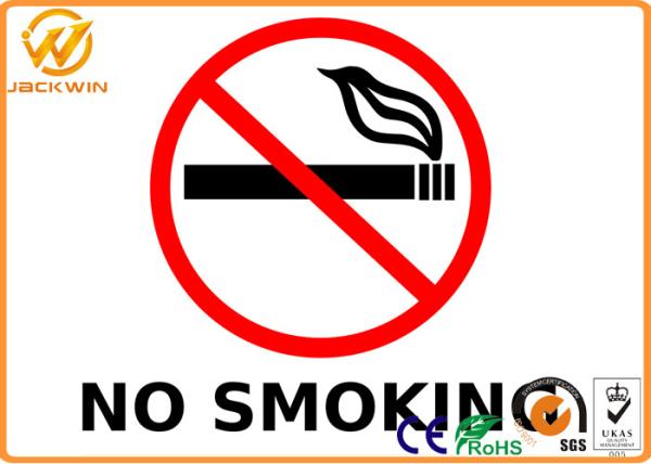 Outdoor No Smoking Warning Signs , High Intensity Reflective Smoking Prohibited