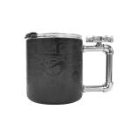 12oz Stainless Steel Tumbler Cups With Gyro Handle Double Wall Coffee Mug