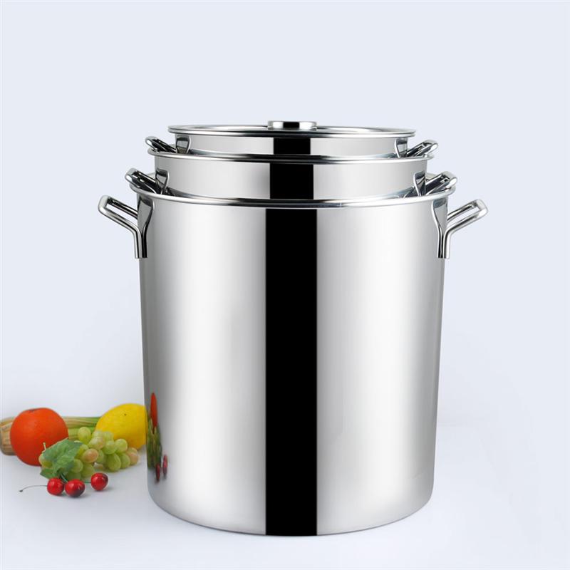 304 Stainless Steel Kitchen Soup Pots Large Capacity Heavy Duty