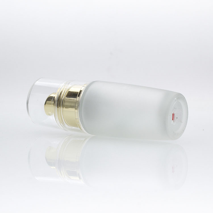 Clear Glass 50ml Cosmetic Lotion Pump Bottle high end atmosphere