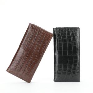 Quality Genuine Crocodile Belly Skin Businessmen Suits Clutch Wallet Authentic Alligator Leather Lining Male Long Card Purse wholesale