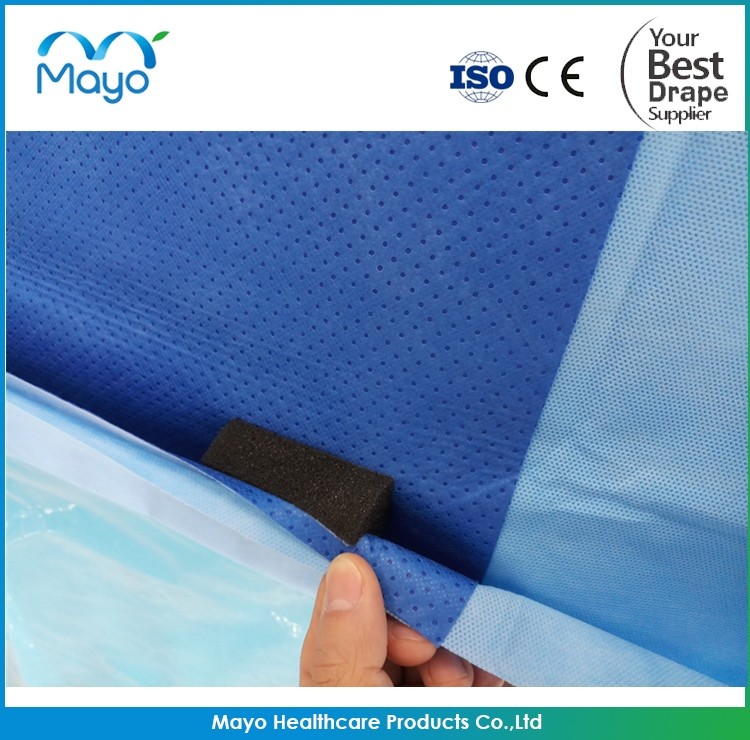Cathlab Disposable Surgical Femoral Angiography Drape with 4 hole