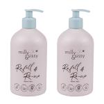 Silk Screen Logo Pink Aluminum Cosmetic Bottles 30ml 50ml Pump Shampoo Bottle