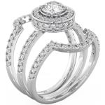 Prong Setting Diamond Engagement Wedding Rings 0.90CT Weight