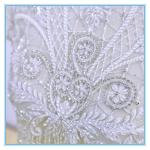 Lady short elegant style wedding embroidery beading top lady blouse & top for