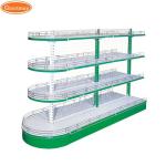 Display Rack Gondola For Pharmacy 4 Tiers Supermarket Shelves