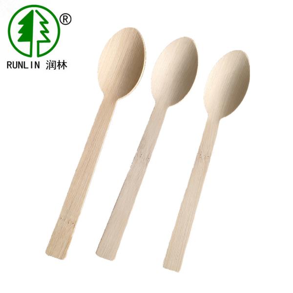 Eco Friendly Compostable Bamboo Cutlery 170mm Disposable Bamboo Spoons Cutlery