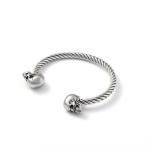 Mighty Opening Double Skull Stainless Steel Twisted Wire Men's Explosive