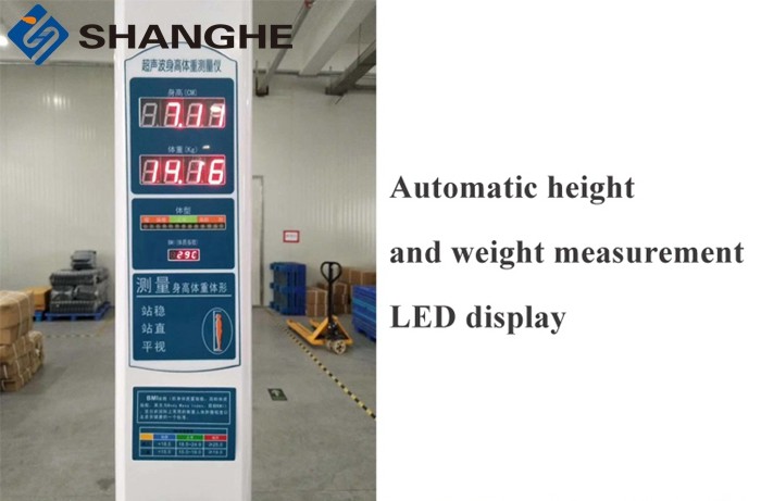 Electrical Bluetooth Ultrasonic Height And Weight Machine With LED Display