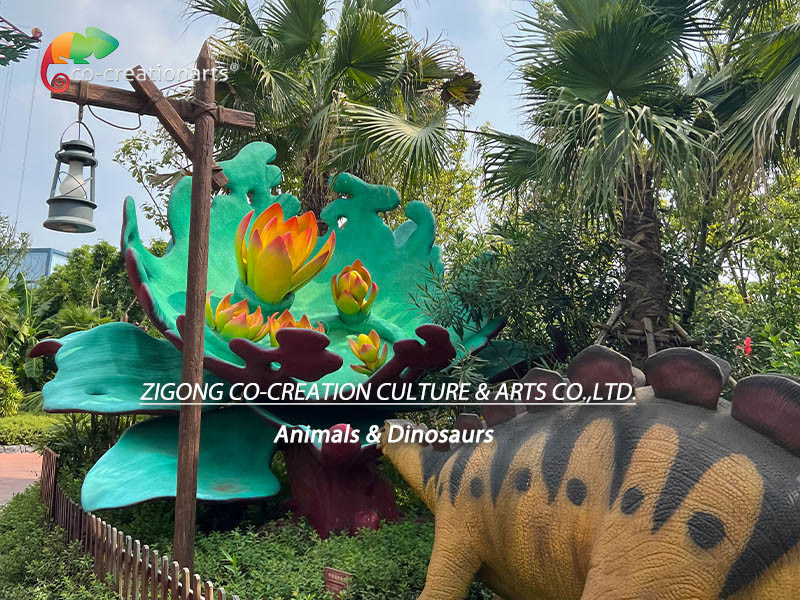 Customized Weather Proof Fiberglass Flower For Theme Park