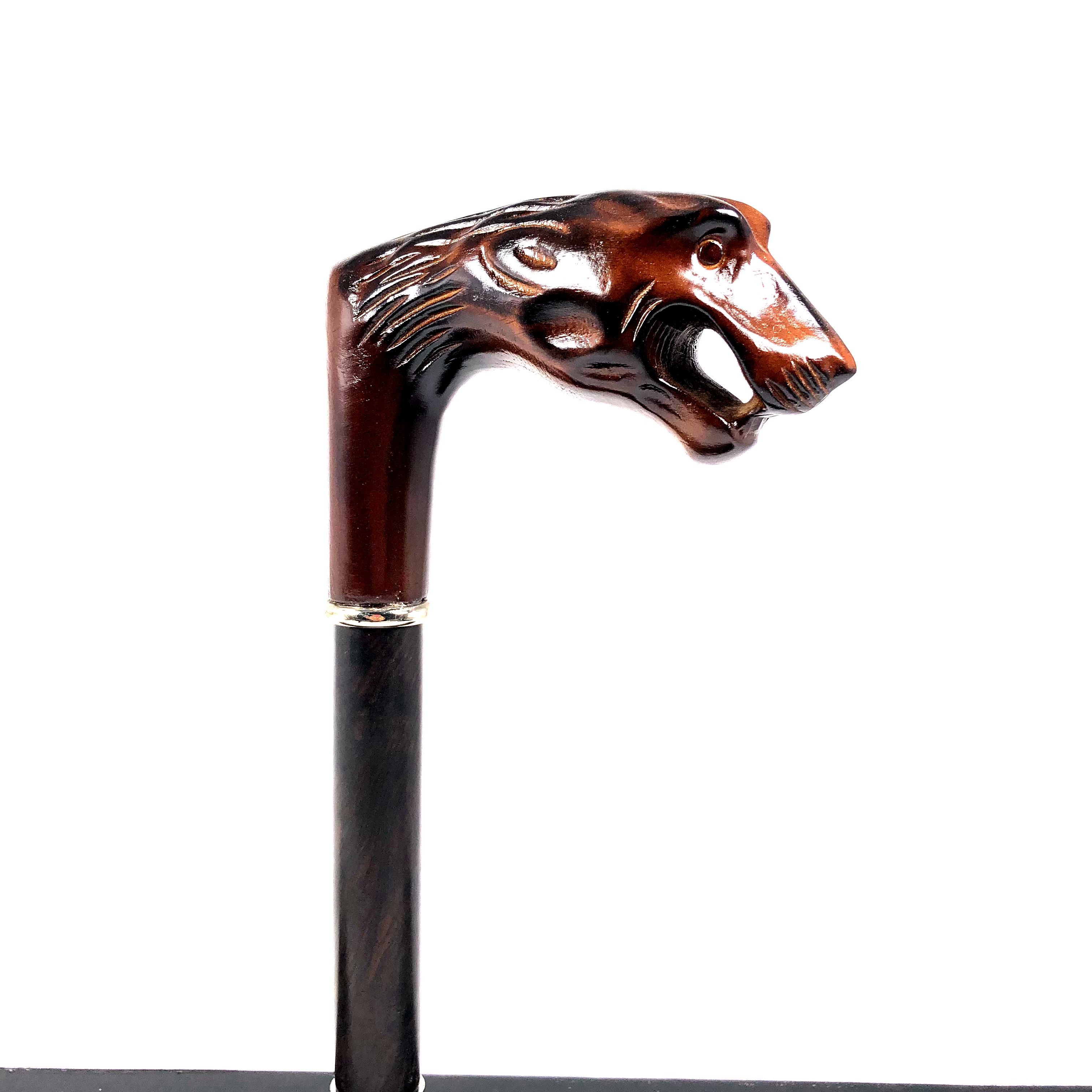 Walking cane bull Walking stick bull Wooden walking stick bull Handmade carved cane custom walking cane