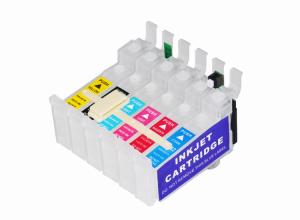 Quality Magenta / Black CISS Inkjet Printer Ink Cartridges Epson Refill 12ml Volume wholesale