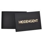Black Hot Stamping Logo Paper Box Packaging Garment With Lid And Bottom