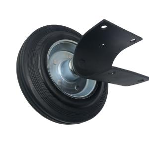 Quality Metal Heavy Duty Aging Resistance Rubber Gate Caster with Zinc Plated Construction wholesale