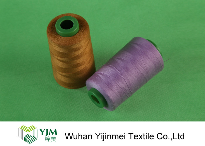 Dyed Plastic Tube Polyester Heavy Duty Sewing Thread Good Color Fastness