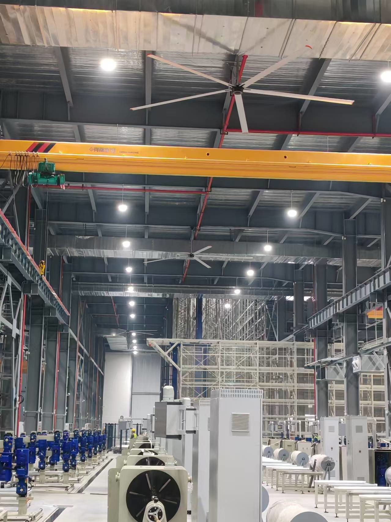 Giant High Volume Low Speed Fan 7.3M Diameter Industrial Ceiling Fan 0.75KW