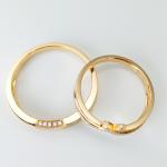 18k Rose Gold Crossover ODM Matching Diamond Wedding Bands