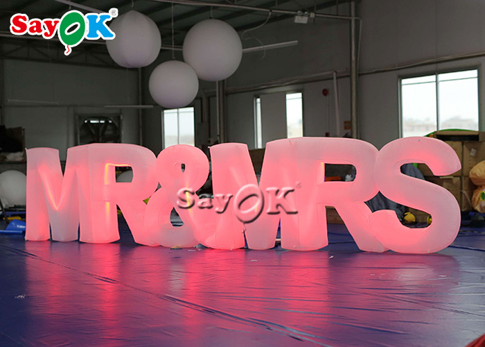 6.17x1.2mH Inflatable Led Letters For Advertising Event Decoration