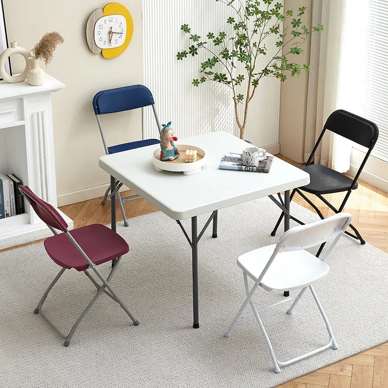 Indoor Commercial Plastic Folding Chairs Stackable Plastic Folding Chairs