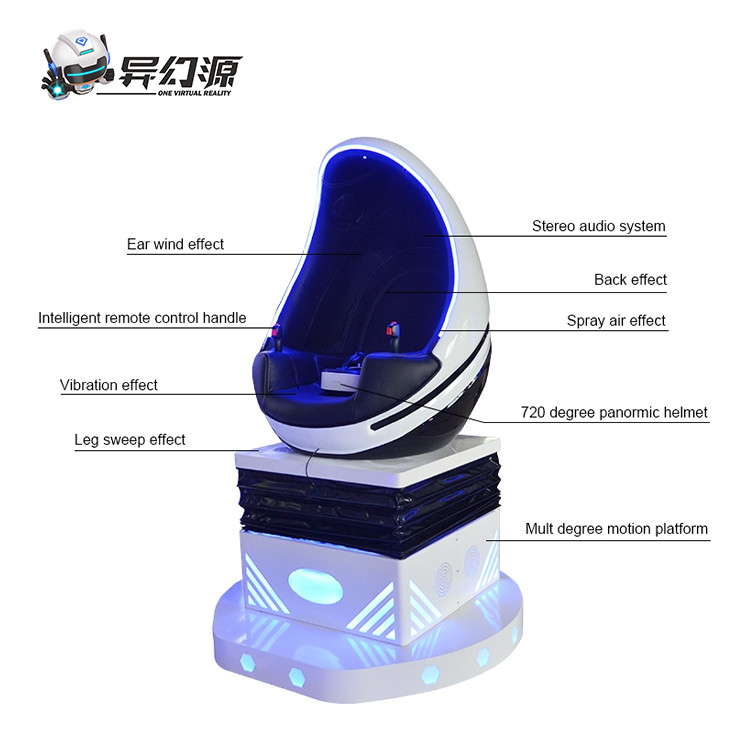 Single VR Egg Chair Movie Games Immersive 9D VR Cinema Simulator