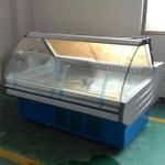 LED Lighting 5ft Curved Glass Deli Case For Display