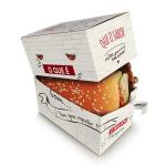 Torn Paper Gourmet Burger Boxes Clamshell Personalised