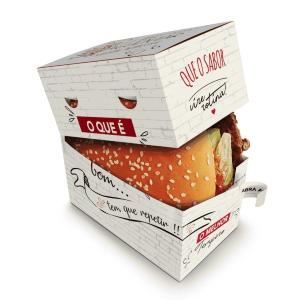 Quality Torn Paper Gourmet Burger Boxes Clamshell Personalised wholesale