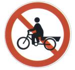 Sale Non-motor Vehicles Prohibition Driving Signs Reflective Film Round Metal