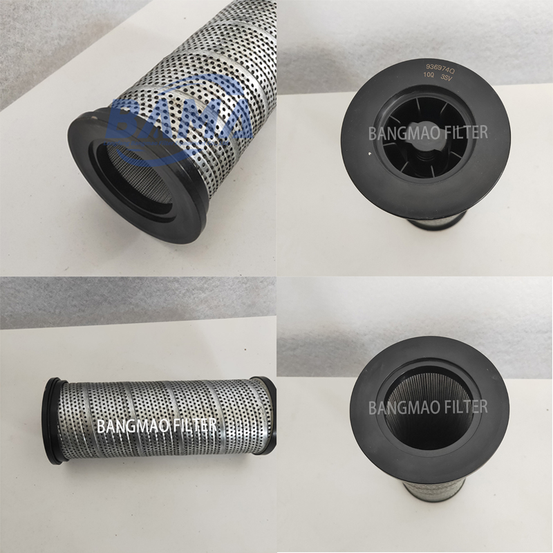 Glass Fiber Replacement Parker Hydraulic Filter 936974Q for Industrial Excavator