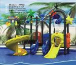 New, large outdoor water slide, indoor and outdoor children's water park,