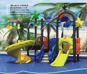 Quality High quality kids outdoor playground plastic combined slides water park play equipment wholesale