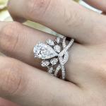 18k Crown Style Lab Grown Diamond Ring Beautiful Women Princess Design White Lab