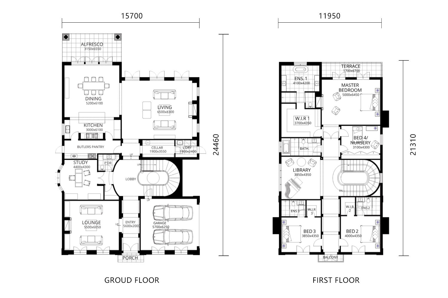 AS/NZS/USA Prefab Houses Luxury Villa Kits With Light Gauge Steel Modular Construction