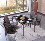 Hotel PE Rattan wicker chair Aluminium Outdoor Garden Patio stackable chair and