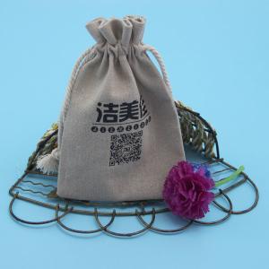 Quality High Fashionable Jute Packaging Bags , Wear Resistant Cotton Drawstring Bags wholesale