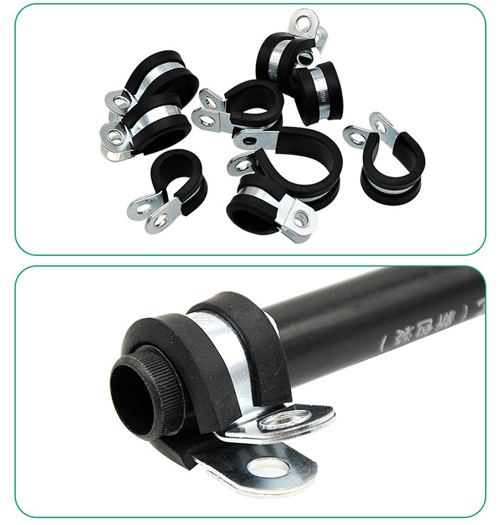 Cushioned 304 Stainless Steel Brake Line Clips With Protective Rubber Lining