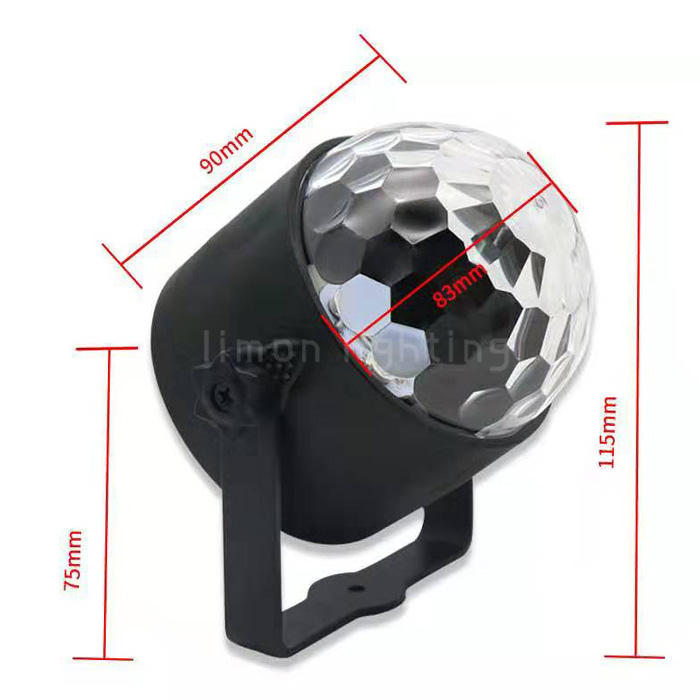 New 6x1W RGBWPO Mini Stage Home Party KTV Disco Car USB Crystal Magic Ball Light