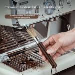 Self-Leveling 58mm Espresso Distributor Tamper Sustainable Metal Wood Barista