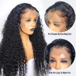 10A Grade 100% Brazilian Full Lace Human Hair Wigs Natural Hairline Deep Wave