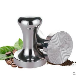 Quality stainless steel coffee tamper wood handle barista flat base tamper wholesale