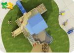 LLDPE Wooden Playground Slide , Garden Swing Slide Wooden Plastic Parts