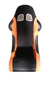 Quality Suede Material Black And Orange Racing Seats , Cars Bucket Seats Double Slider wholesale