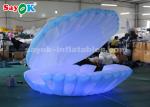 Giant 4mH Colorful Lighting Inflatable Led Shell For Wedding Decoration