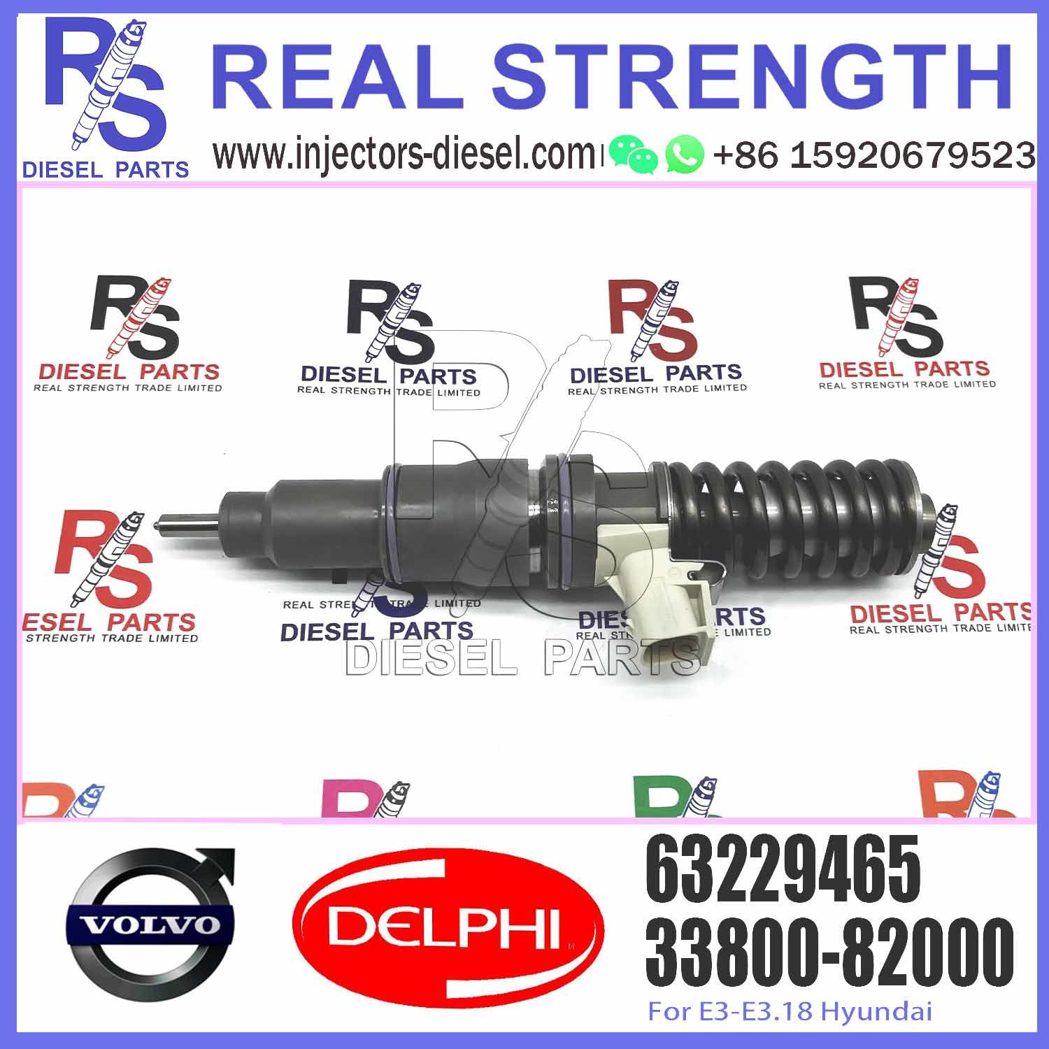 63229465 33800-82000 BEBE4D19001 Diesel Fuel Injector For HYUNDAI 12LHIGH POWER