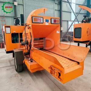 Quality Diesel Mobile Wood Branch Bush Chipper Machine Hydraulic Feeding wholesale