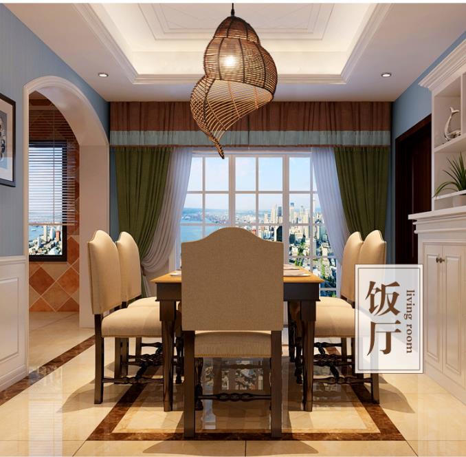 Southeast Asia field snail design rattan chandelier pendant lamp