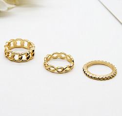 Quality Women Luxurious Fashion Jewelry Rings 15 - 18mm Gold Alloy Round Hoop wholesale